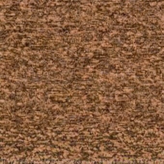Egoitaliano Dalia fabric sample, reddish-brown textured weave, granular pattern with horizontal striations and mottled color variations.